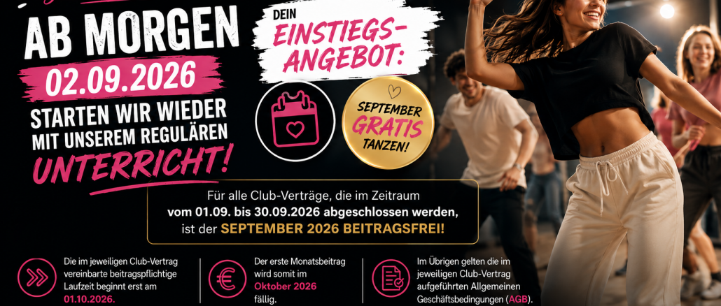 Tanzschule Güth Angebot September 2026